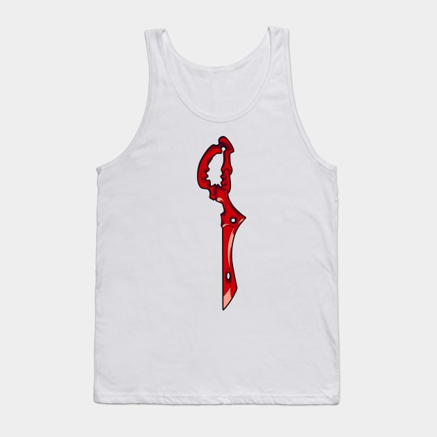 Scissor Blade (red) Tank Top by Whinecraft